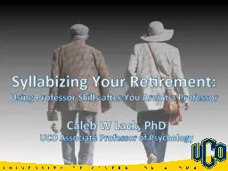 Syllabizing Your Retirement: