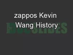 zappos Kevin Wang History