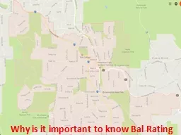 Why is it important to know Bal Rating