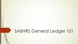SABHRS General Ledger 101