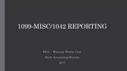 1099-MISC/1042 REPORTING