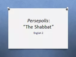 Persepolis : “The Shabbat”