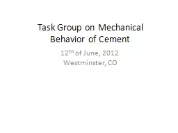 Task Group on Mechanical
