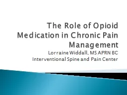 The Role of Opioid Medication in Chronic Pain Management