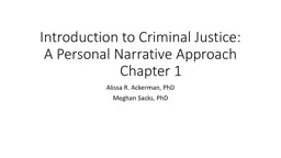 Introduction to Criminal Justice: A Personal Narrative Approach	Chapter 1