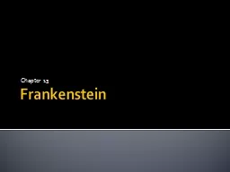 Frankenstein Chapter 13