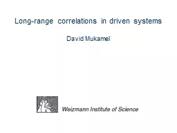 Long-range  c orrelations in driven systems