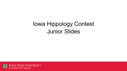 Iowa  Hippology   Contest