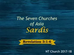 Revelation 3:1-6 The Seven Churches