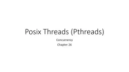Posix  Threads (Pthreads)