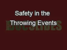 Safety in the Throwing Events