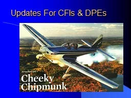 Updates For CFIs & DPEs