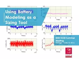 Using Battery Modeling as a Sizing Tool