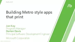 Building  Metro style apps that print