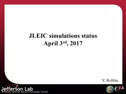 JLEIC simulations status
