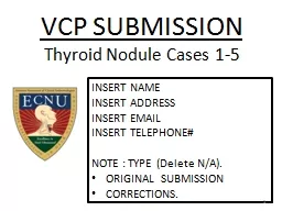VCP SUBMISSION  Thyroid Nodule Cases 1-5