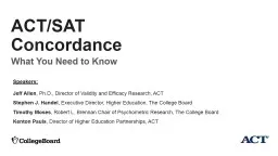 ACT/SAT Concordance