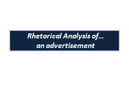 Rhetorical Analysis of…