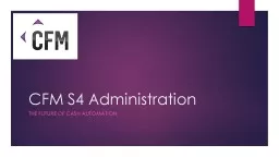 CFM S4 Administration