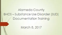 Substance Use Disorder (SUD) Documentation Training