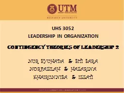 UHS 3052 LEADERSHIP IN ORGANIZATION