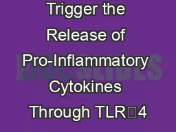 Heparanase Trigger the Release of Pro-Inflammatory Cytokines Through TLR‑4
