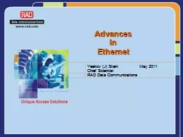 Advances in  Ethernet