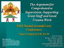 The Argument for Comprehensive Supervision: Supporting Great Staff and Good Trauma Work