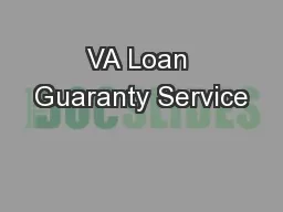 VA Loan Guaranty Service