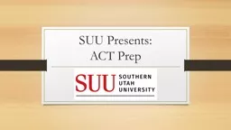 SUU Presents:  ACT Prep