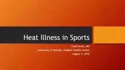 Carol Scott, MD University of Nevada, Student Health Center