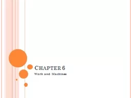 Chapter 6 Work and Machines