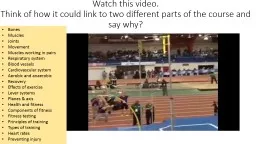 Watch this video. Think of how it could link to two different parts of the course and