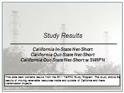 Study Results California