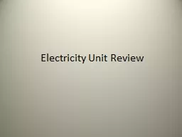 Electricity Unit Review