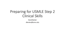 Preparing for USMLE Step 2 Clinical Skills