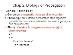 Chap 2. Biology of Propagation