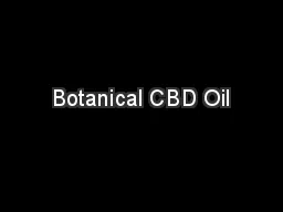 Botanical CBD Oil
