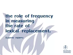 t he  role of frequency in measuring