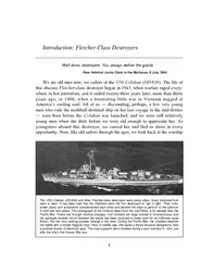 Introduction FletcherClass Destroyers Well done destro
