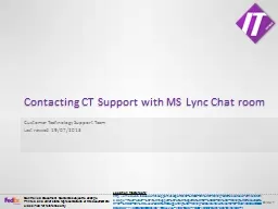 Contacting CT Support with MS