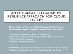 An MTD-based Self-Adaptive Resilience Approach for