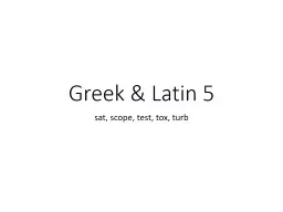 Greek & Latin 5