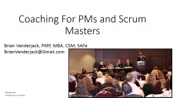 Coaching For PMs and Scrum Masters