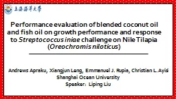 Performance evaluation of blended coconut oil and fish oil on