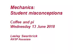 Mechanics: Student misconceptions