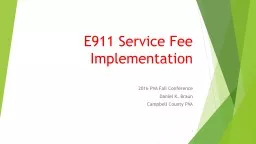 E911 Service Fee Implementation