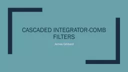 Cascaded Integrator-Comb Filters