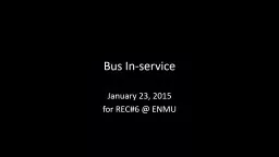 Bus  In-service January 23, 2015