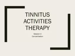 Tinnitus Activities THERAPY